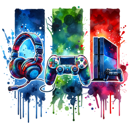 Bügelbild Brush Streifen Motivwelt "Gamer"