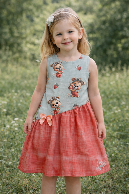 Ripp-Jersey Erdbeer Bärchen