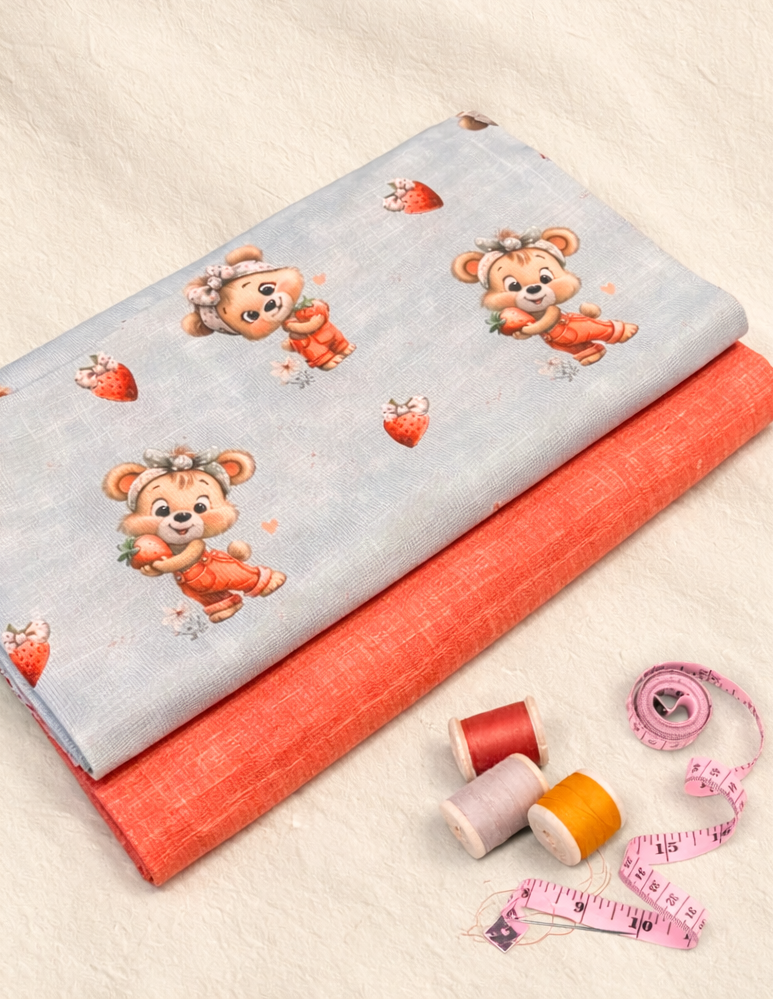 Ripp-Jersey Erdbeer Bärchen