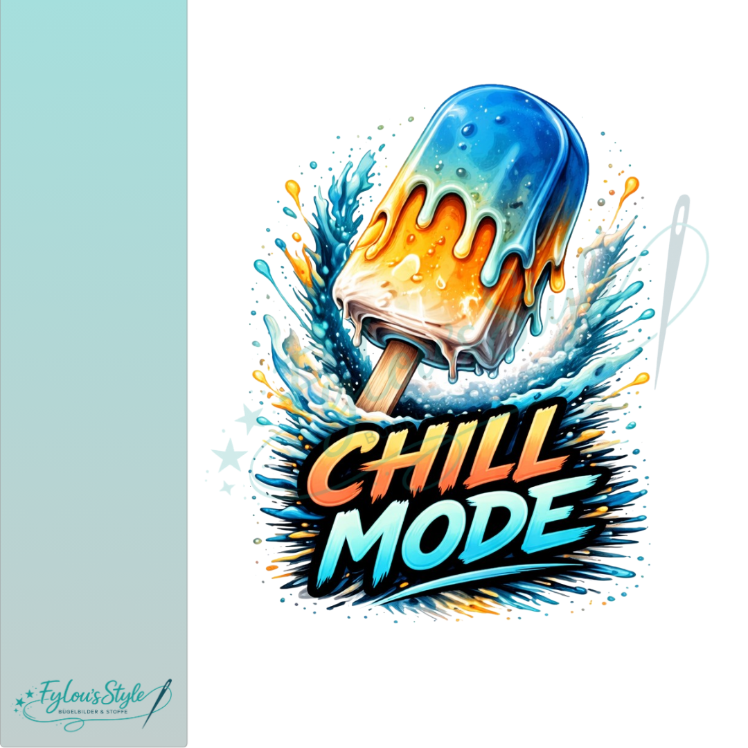 Bügelbild Chill Mode Eis Ocean