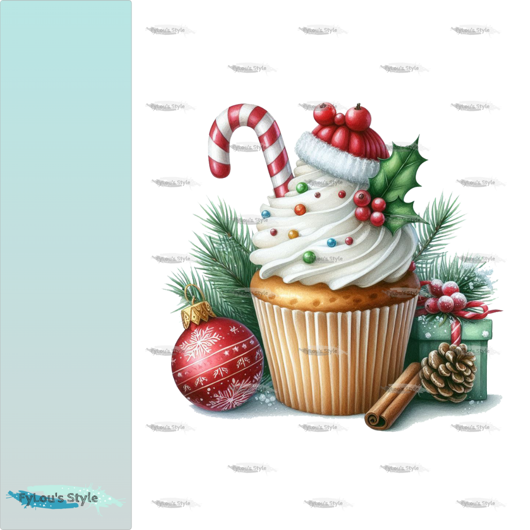 Bügelbild Chrismas Cupcake #1