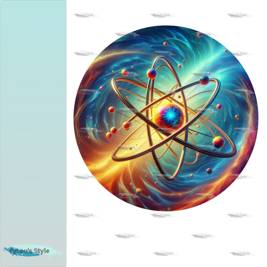 Bügelbild Colorful Atom Symbol Fylou's Style