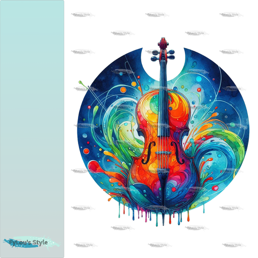 Bügelbild Colorful Cello #1 Fylou's Style