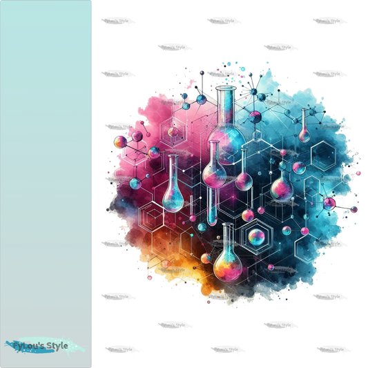Bügelbild Colorful Chemie #3 Fylou's Style