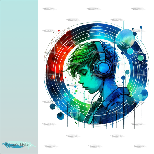 Bügelbild Colorful Music Boy #2 Fylou's Style