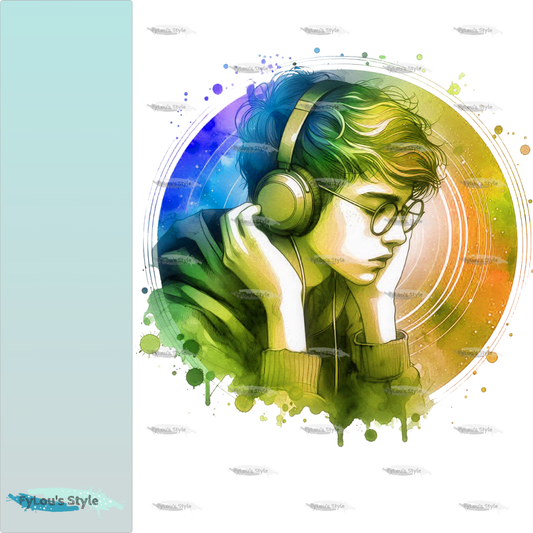 Bügelbild Colorful Music Boy #3 Fylou's Style