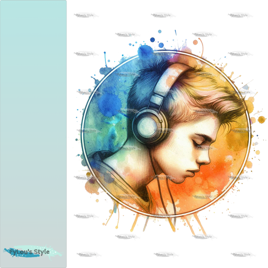 Bügelbild Colorful Music Boy #5 Fylou's Style