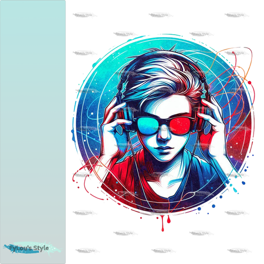 Bügelbild Colorful Music Boy #6 Fylou's Style