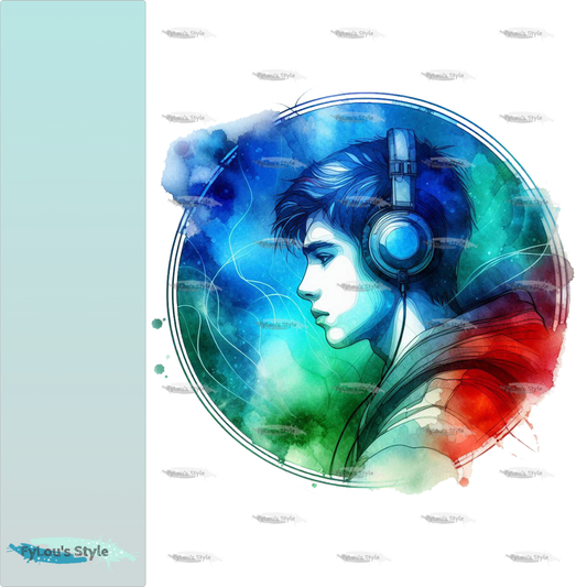 Bügelbild Colorful Music Boy #7 Fylou's Style