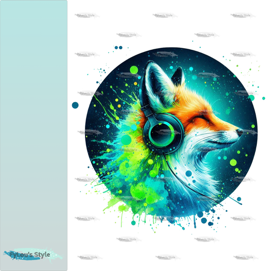 Bügelbild Colorful Musik Fuchs #1 Fylou's Style