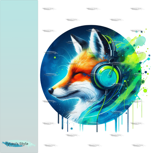 Bügelbild Colorful Musik Fuchs #3 Fylou's Style