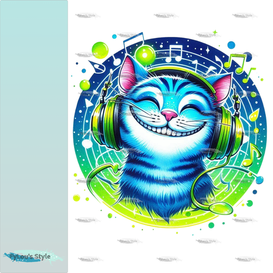 Bügelbild Colorful Musik Grinsekatze Fylou's Style
