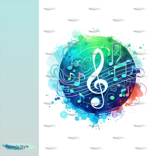 Bügelbild Colorful Musik Note #1 Fylou's Style