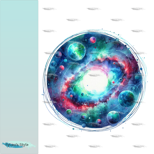 Bügelbild Colorful Planet #3 Fylou's Style