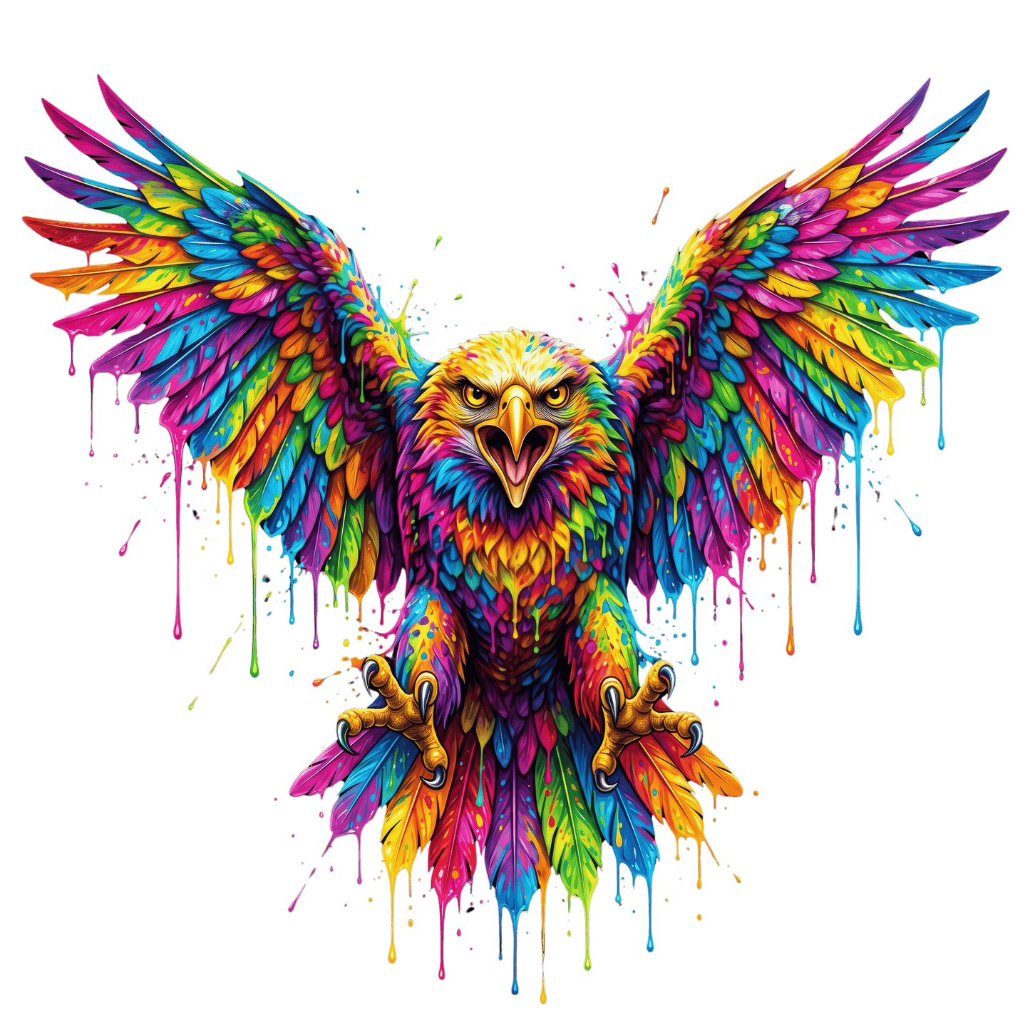 Bügelbild Colorful Splash Adler