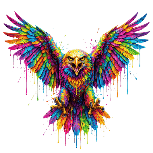 Bügelbild Colorful Splash Adler