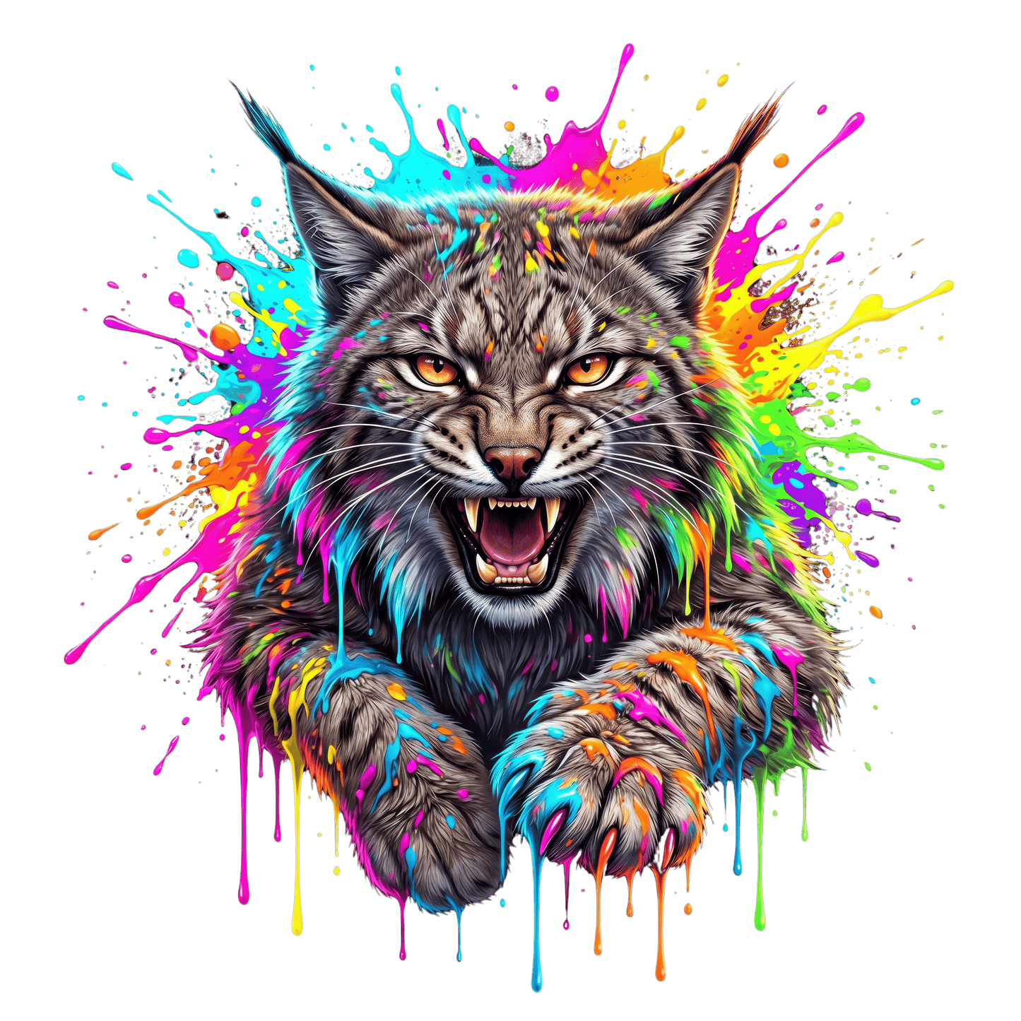Bügelbild Colorful Splash  Katze