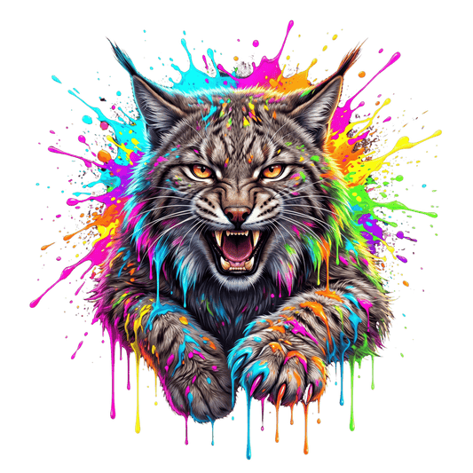 Bügelbild Colorful Splash  Katze