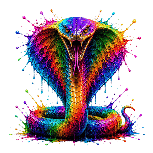 Bügelbild Colorful Splash Schlange