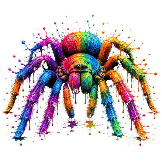 Bügelbild Colorful Splash Spinne