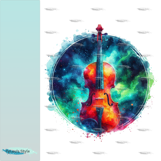 Bügelbild Colorful Violine #1 Fylou's Style