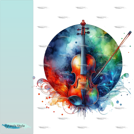 Bügelbild Colorful Violine #2 Fylou's Style
