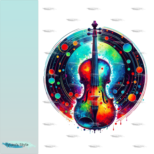 Bügelbild Colorful Violine #3 Fylou's Style