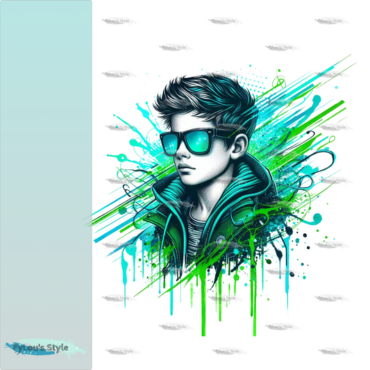 Bügelbild Cool Boy Neon Fylou's Style