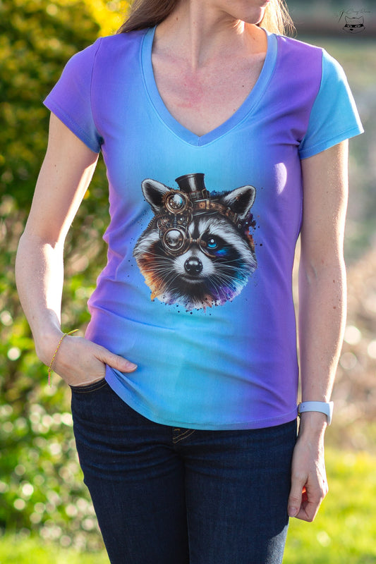 Bügelbild Steampunk Waschbär #3