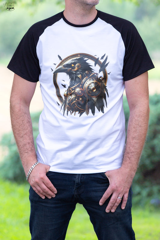 Bügelbild Steampunk Gold Armor Krähe #1