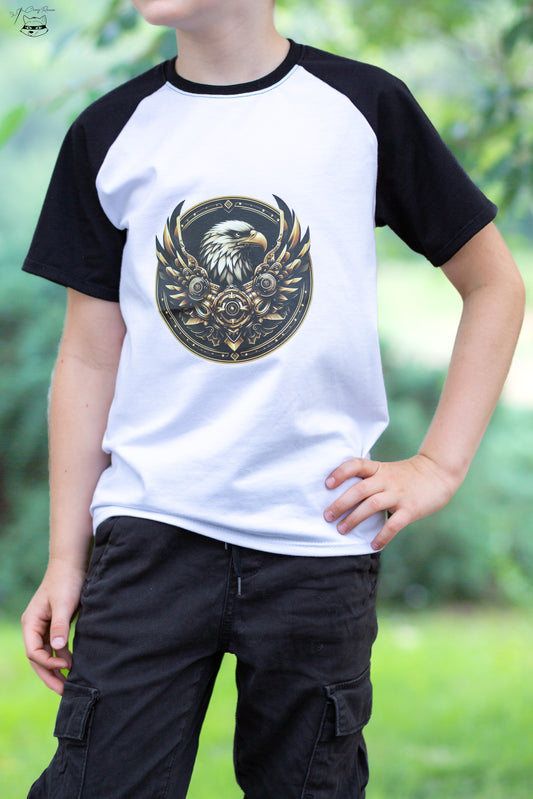 Bügelbild Steampunk Gold Armor Adler #2