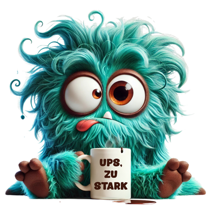 Bügelbild Kaffee Monster #1 Fylou's Style