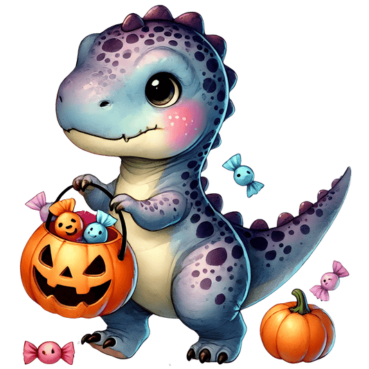 Bügelbild Halloween Dino #11