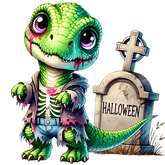 Bügelbild Halloween Dino #22