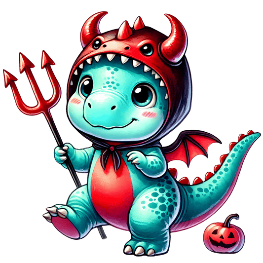 Bügelbild Halloween Dino #7