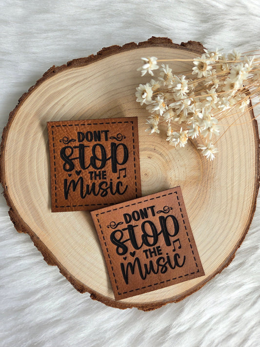 Kunstleder Label Don't Stop the Music