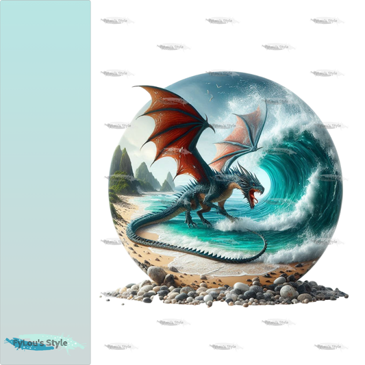Bügelbild Drache am Strand #10 Fylou's Style