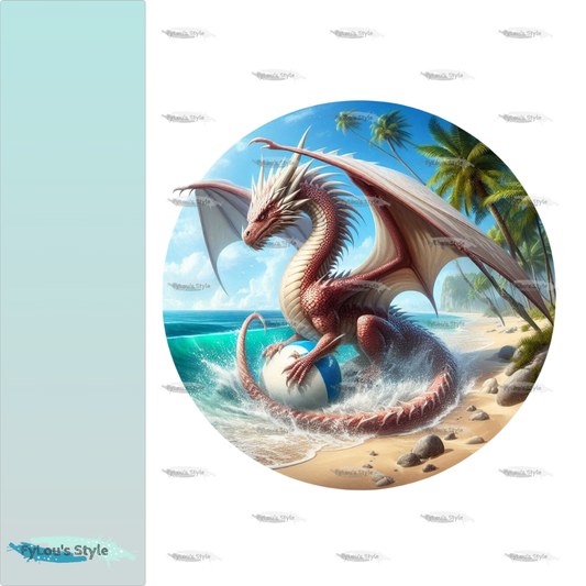 Bügelbild Drache am Strand #14 Fylou's Style