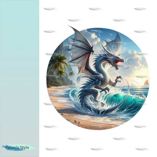 Bügelbild Drache am Strand #5 Fylou's Style