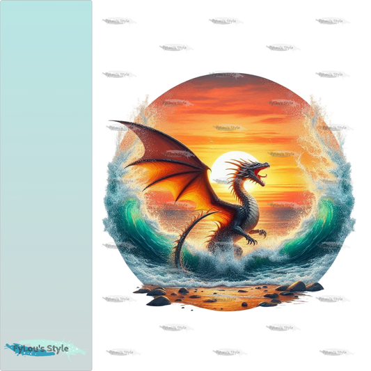 Bügelbild Drache am Strand #6 Fylou's Style