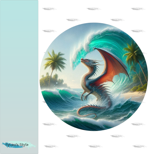 Bügelbild Drache im Meer #4 Fylou's Style