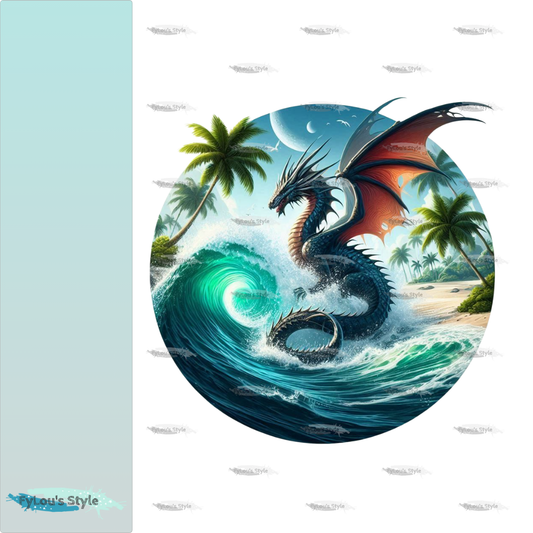 Bügelbild Drache im Meer #5 Fylou's Style