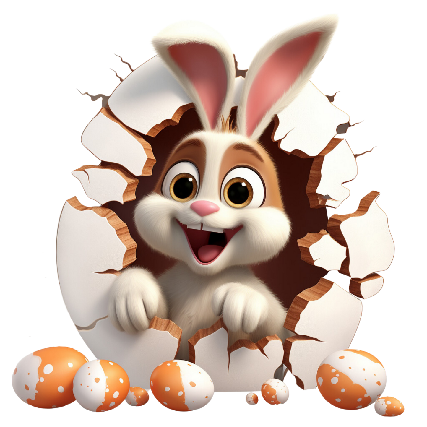 Bügelbild Durchbruch Hase #1