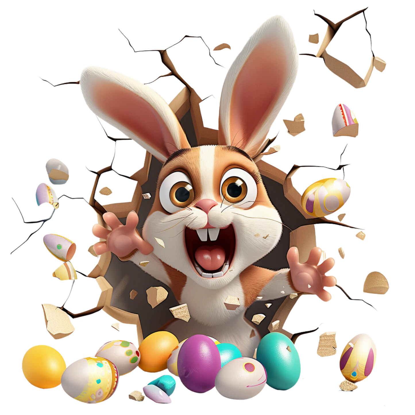 Bügelbild Durchbruch Hase #2