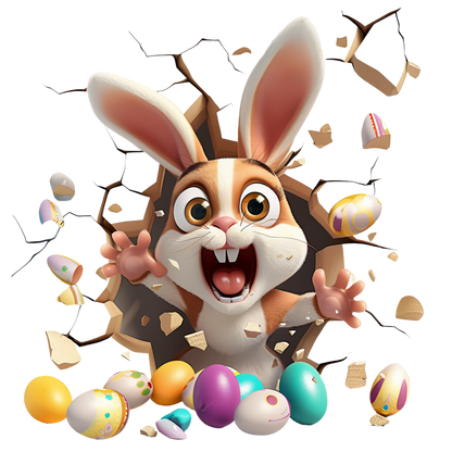Bügelbild Durchbruch Hase #2