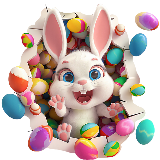 Bügelbild Durchbruch Hase #4