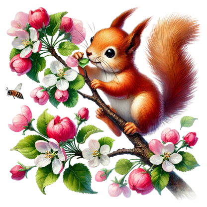 Bügelbild Eichhörnchen im Baum Fylou's Style