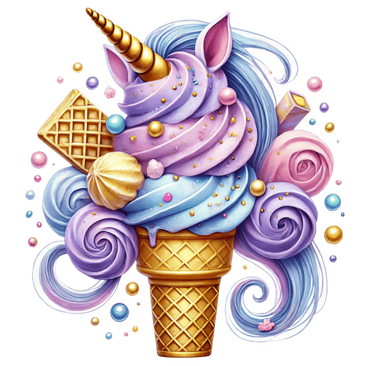 Bügelbild Einhorn Dessert #21 Fylou's Style