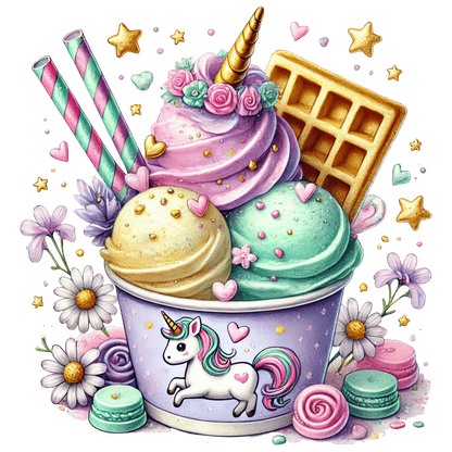 Bügelbild Einhorn Dessert #27 Fylou's Style