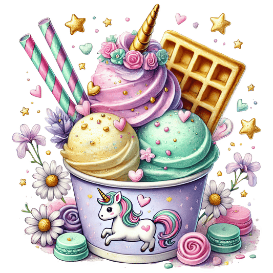 Bügelbild Einhorn Dessert #27 Fylou's Style